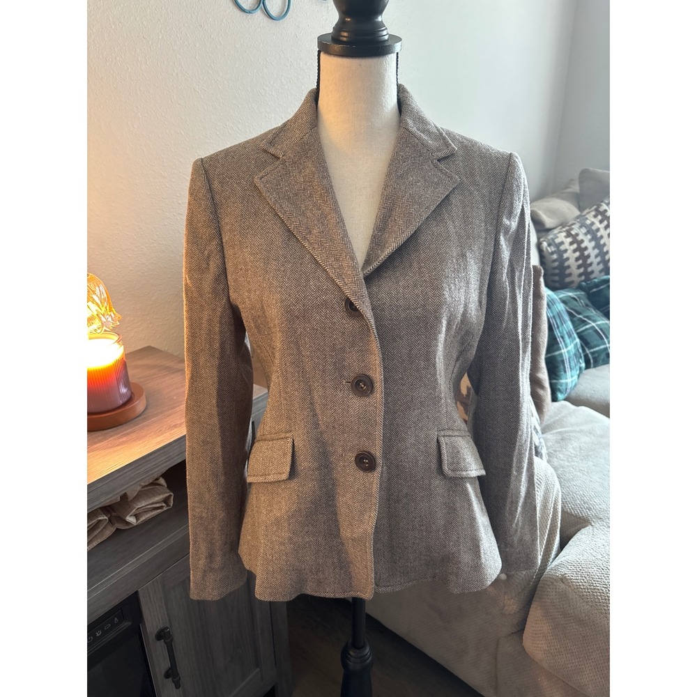 Como Sport Titanium Italian‎ made wool blazer light brown women's medium
